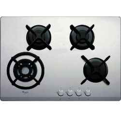 Whirlpool AKT466WH Gas Hob in White Glass